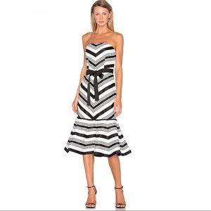 NWT Alexis Kirsten Strapless Dress in Black & White